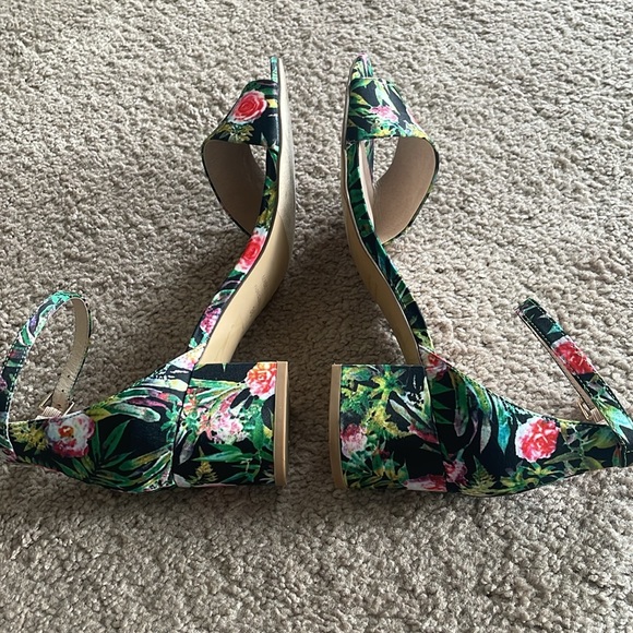 FREE PEOPLE Printed Marigold Block Heels - Picture 8 of 8